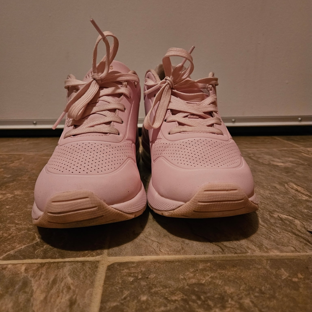 Pink Breathable Sneakers with Chunky Sole